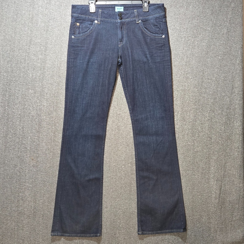 Hudson W170DHK Signature Boot Cut Triangle Flap Pocket Stretch Denim Jeans Sz 32